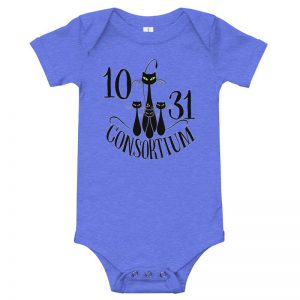 1031 consortium baby short sleeve one piece heather columbia blue 4